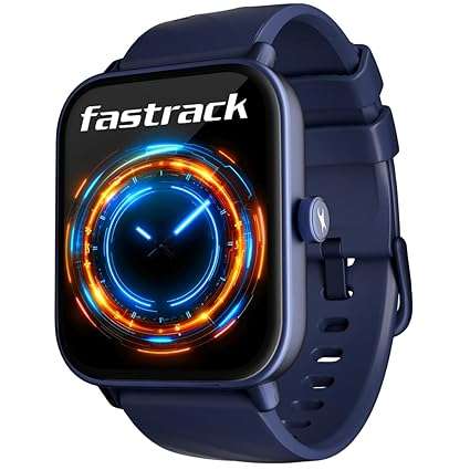 Fastrack Limitless Glide Smart Watch, Advanced UltraVU HD Display, SingleSync BT Calling, Advance Chipset, 85+ Sports Modes & Smartwatch Faces, AI Voice Assistant, 24 * 7 Health Suite, IP68 Graphite Blue